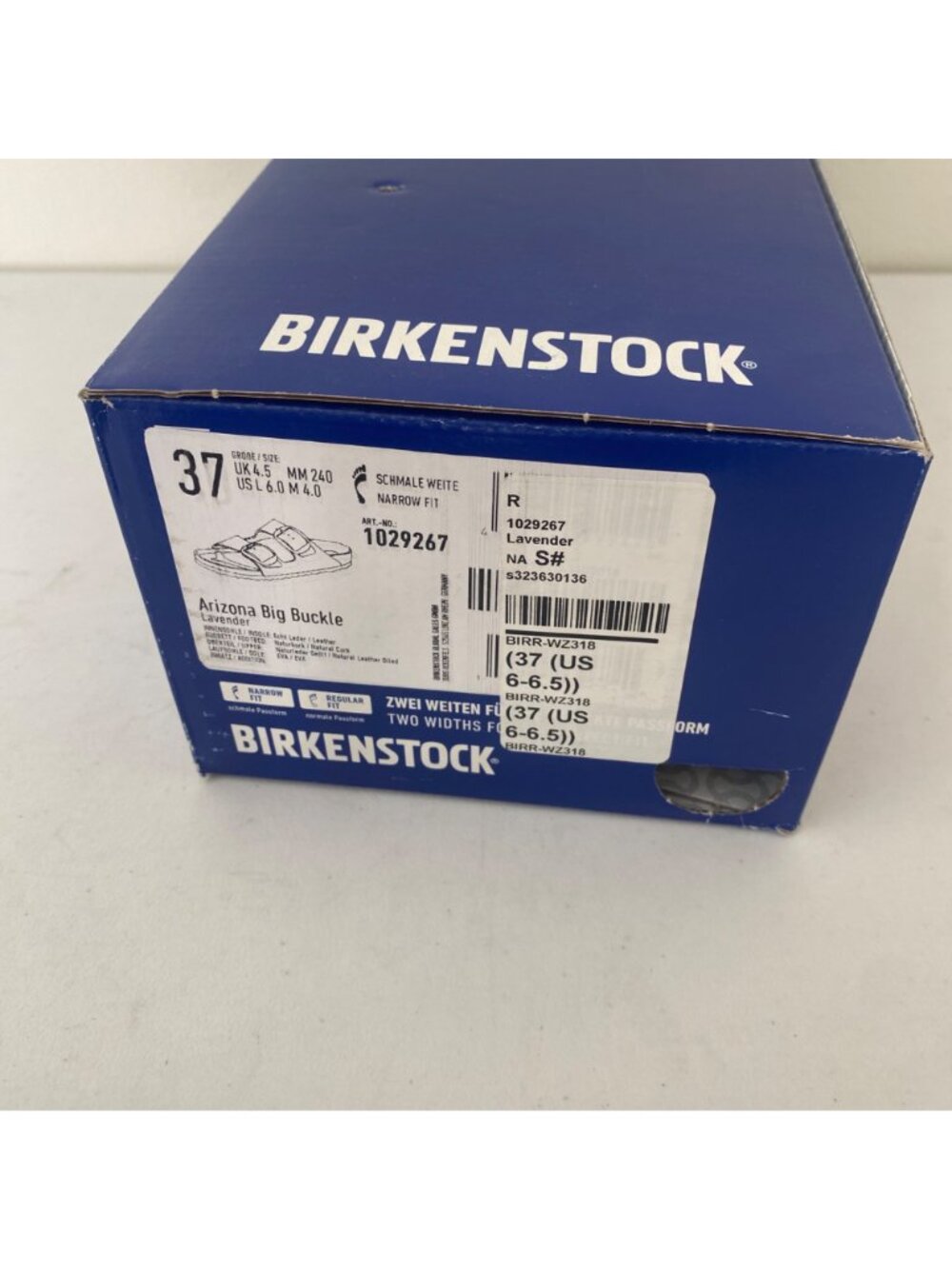 New Birkenstock *narrow* Arizona Big Buckle Sandals Slides Shoes Lavender - Picture 3 of 10